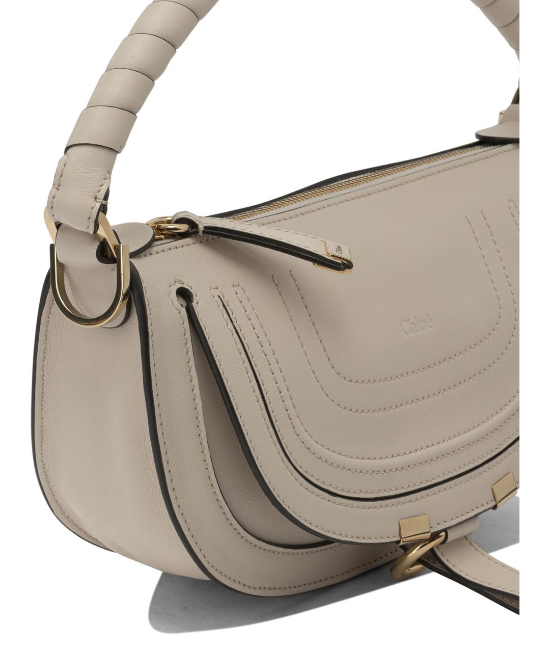CHLOE Белая кожаная сумка через плечо, фото 4