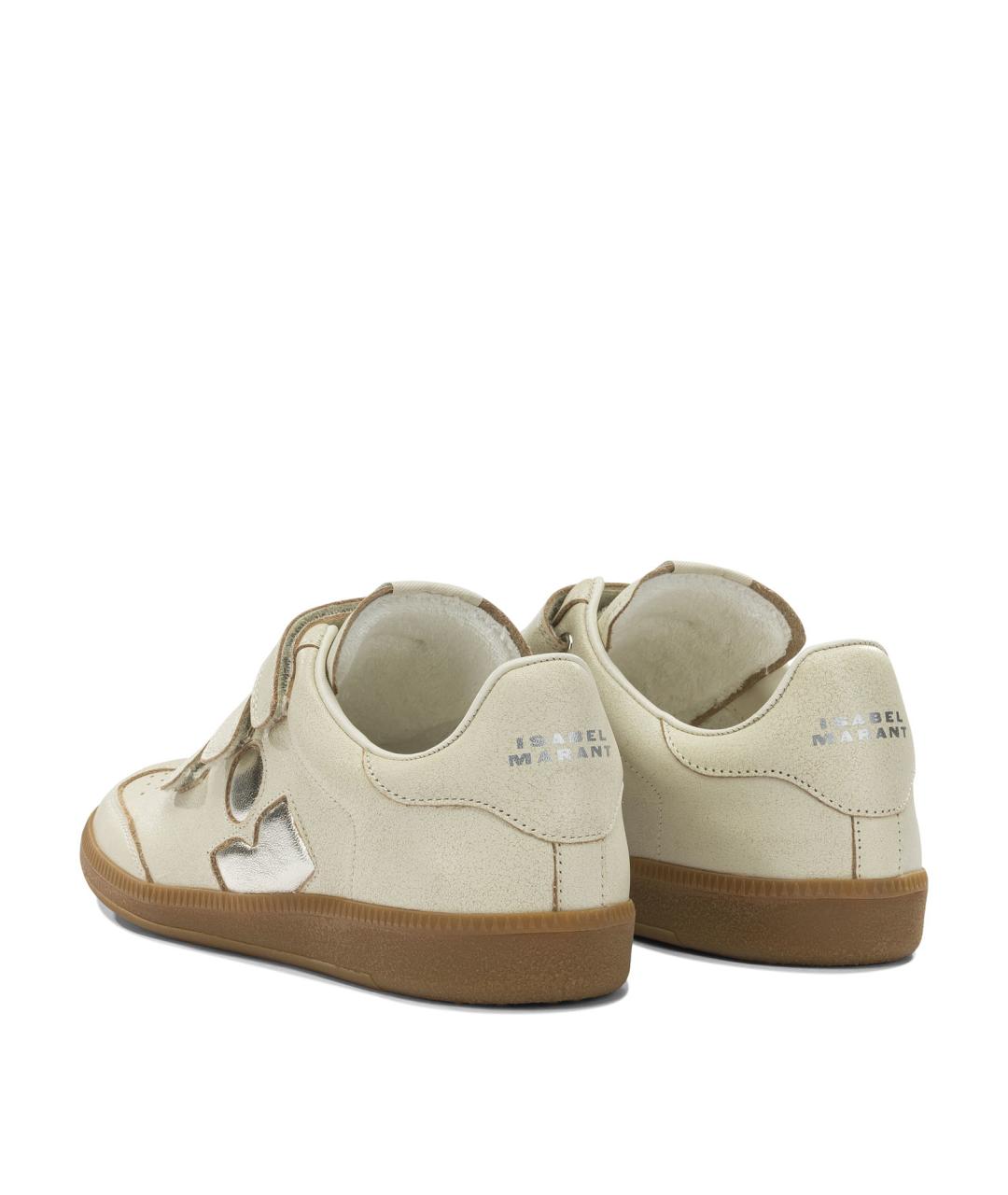 ISABEL MARANT Бежевые кожаные кроссовки, фото 4