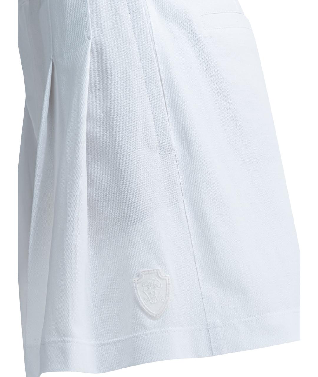 BRUNELLO CUCINELLI Белые хлопковые шорты, фото 4