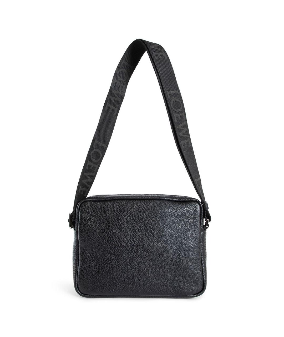 LOEWE Черная кожаная сумка на плечо, фото 3