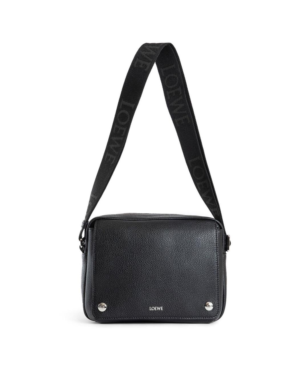 LOEWE Черная кожаная сумка на плечо, фото 1