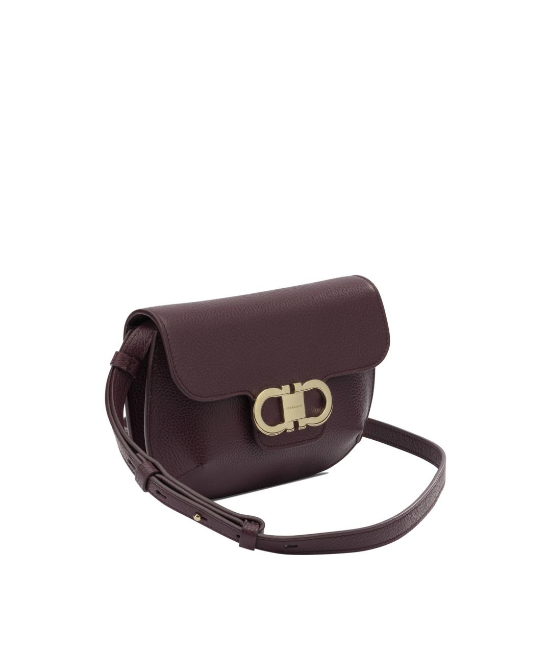 FERRAGAMO Фиолетовая кожаная сумка через плечо, фото 2