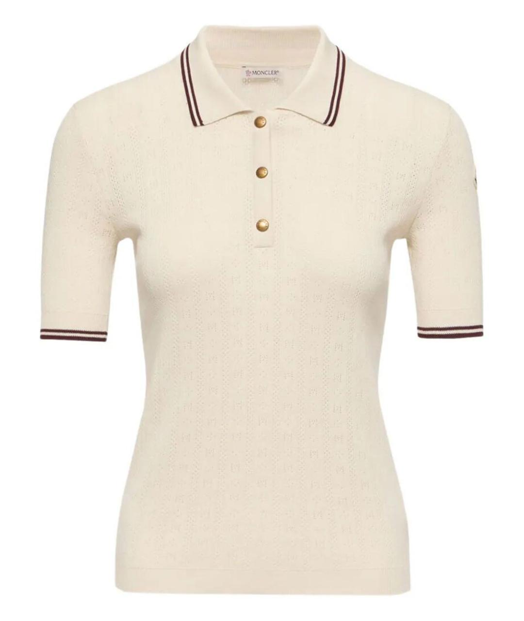 MONCLER Бежевая хлопковая футболка, фото 1