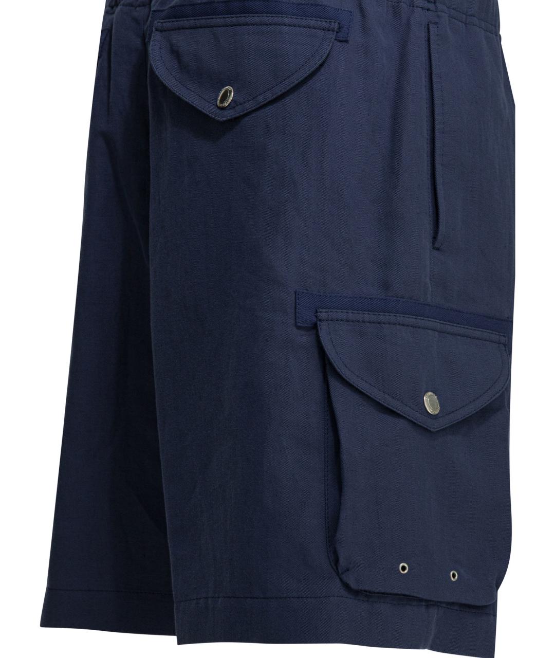 BRUNELLO CUCINELLI Синие льняные шорты, фото 4