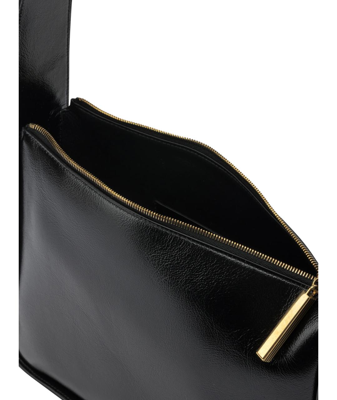 KHAITE Черная кожаная сумка через плечо, фото 5