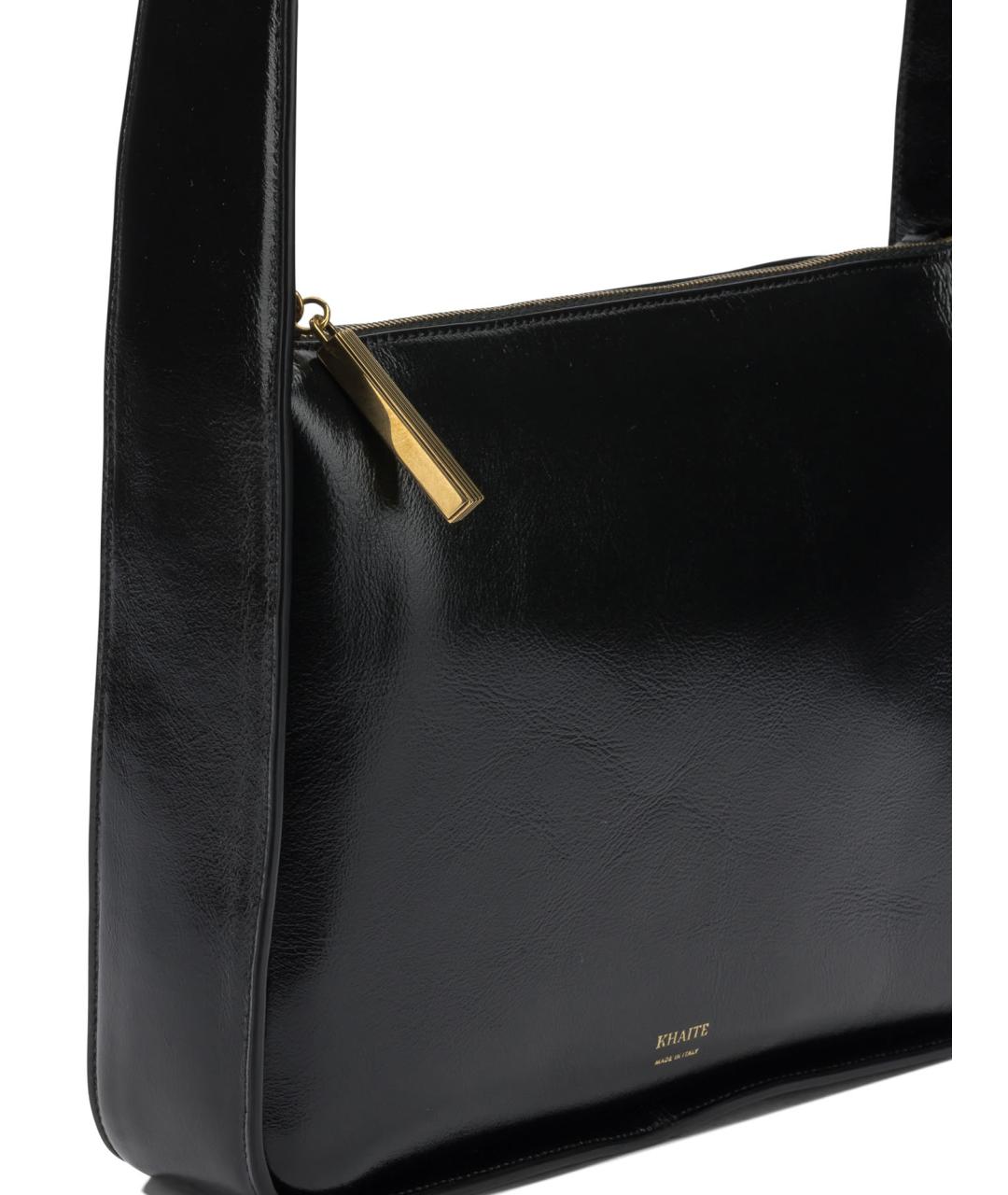 KHAITE Черная кожаная сумка через плечо, фото 4