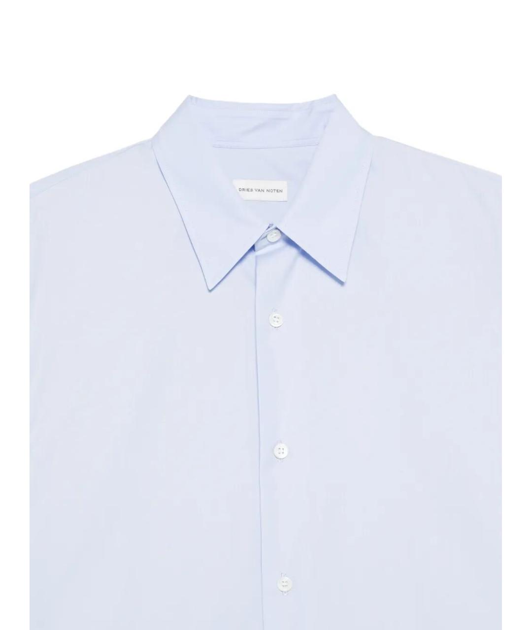 DRIES VAN NOTEN Синяя хлопковая кэжуал рубашка, фото 3