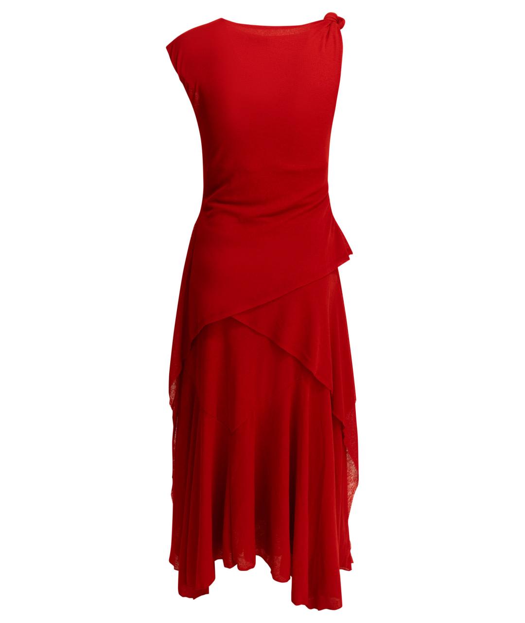 GANNI Красное полиэстеровое повседневное платье, фото 2