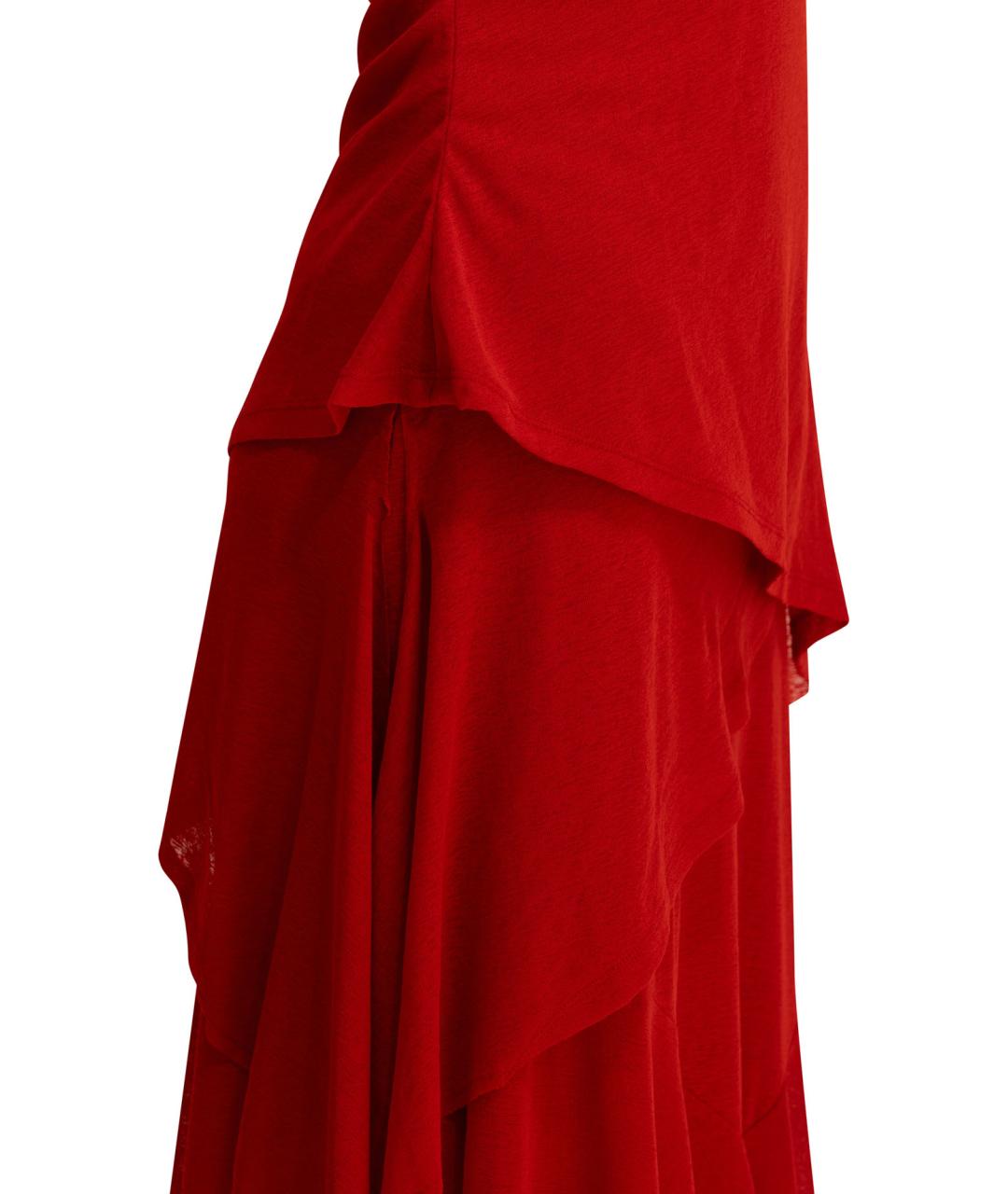 GANNI Красное полиэстеровое повседневное платье, фото 4