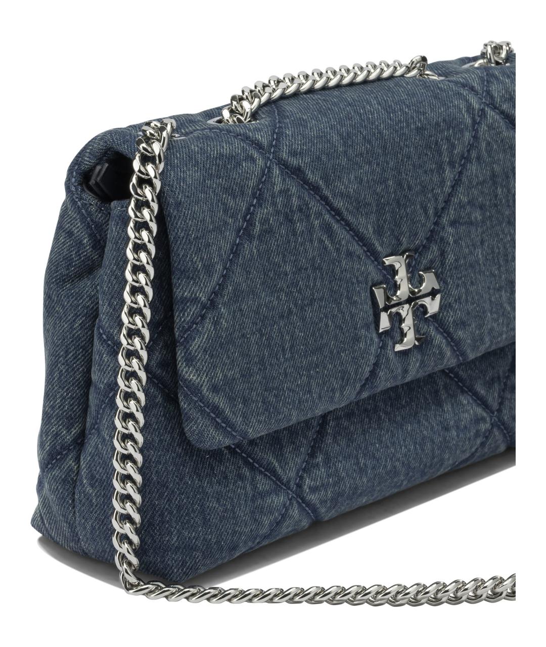 TORY BURCH Синяя хлопковая сумка через плечо, фото 4