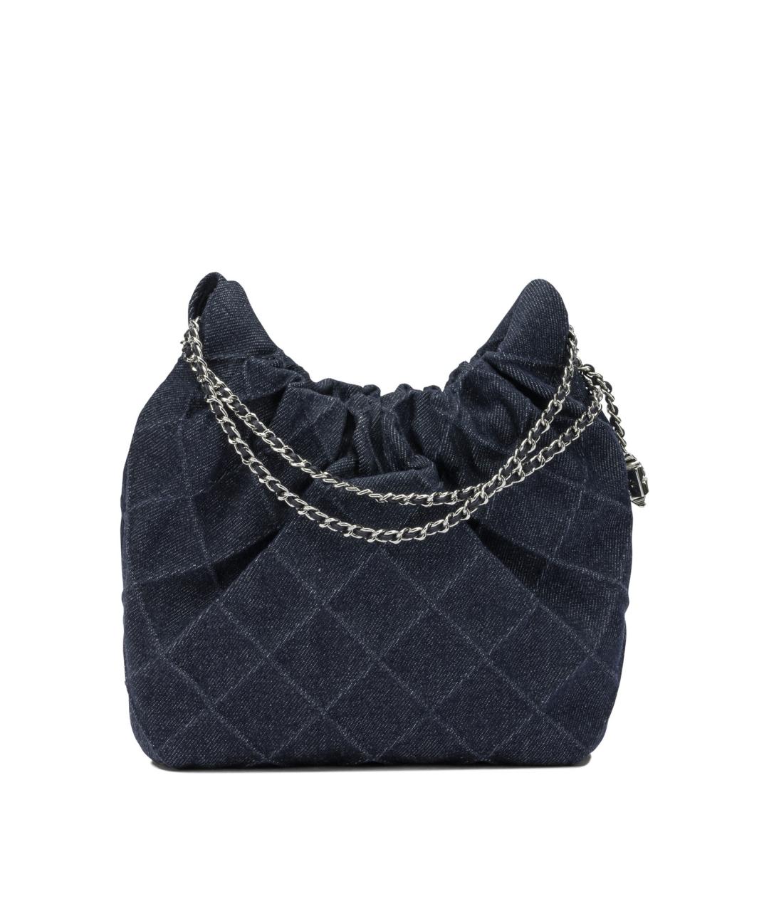 TORY BURCH Синяя хлопковая сумка через плечо, фото 1