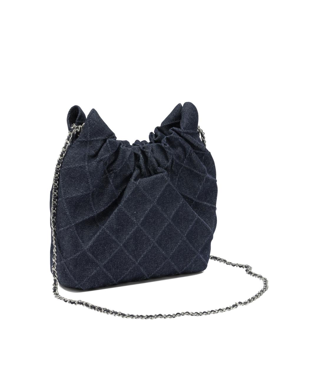 TORY BURCH Синяя хлопковая сумка через плечо, фото 2