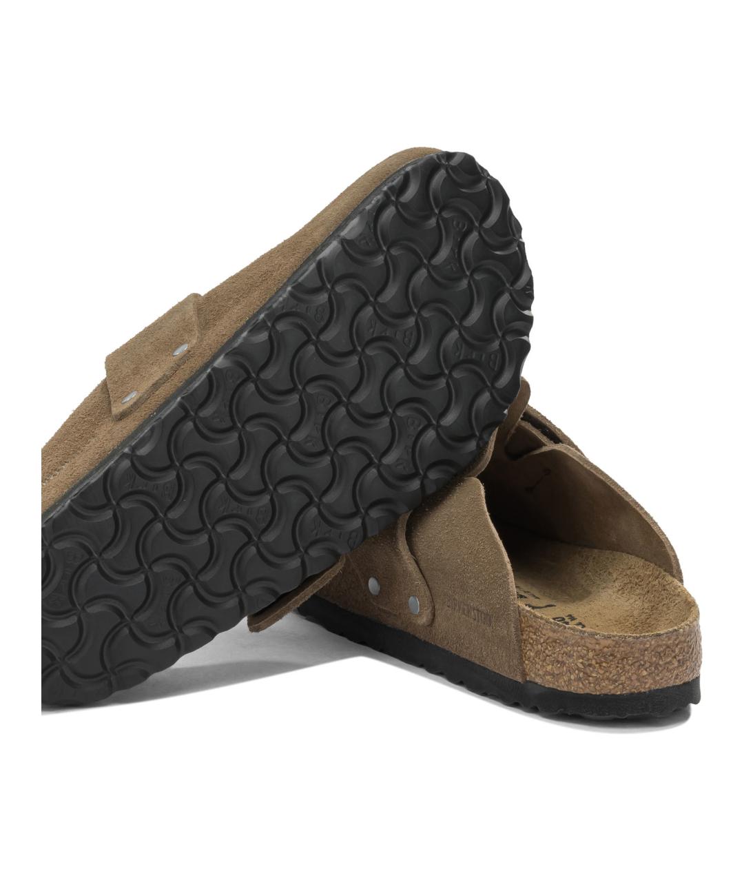 BIRKENSTOCK Коричневые замшевые сабо, фото 5