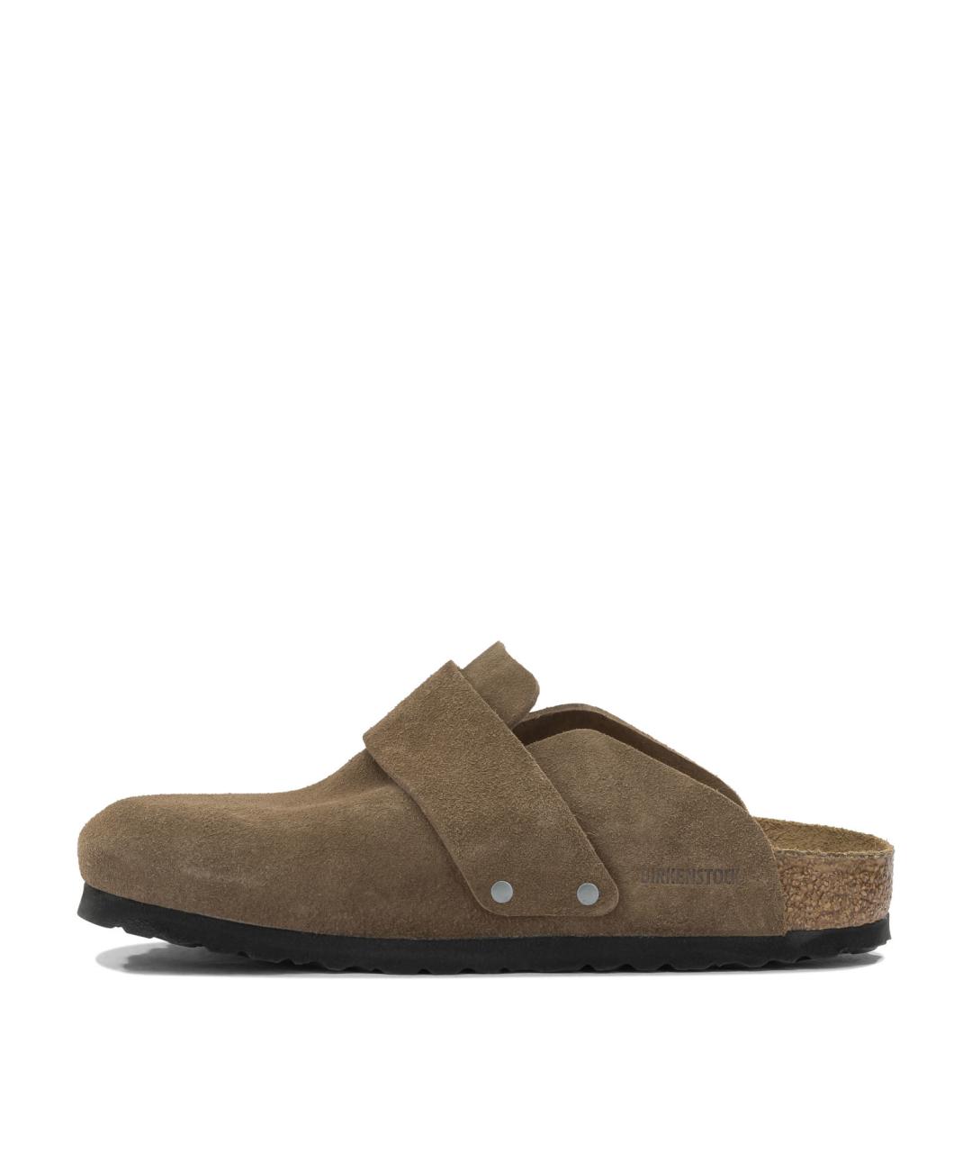 BIRKENSTOCK Коричневые замшевые сабо, фото 3