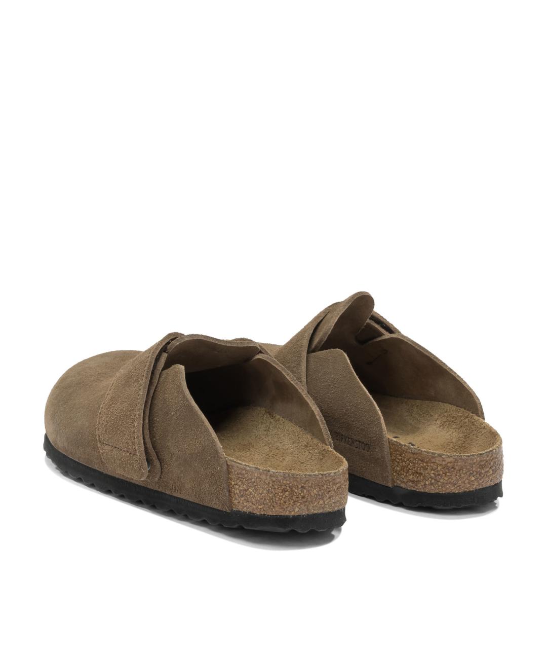 BIRKENSTOCK Коричневые замшевые сабо, фото 4