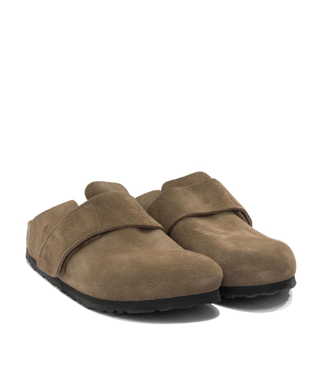 BIRKENSTOCK Коричневые замшевые сабо, фото 2