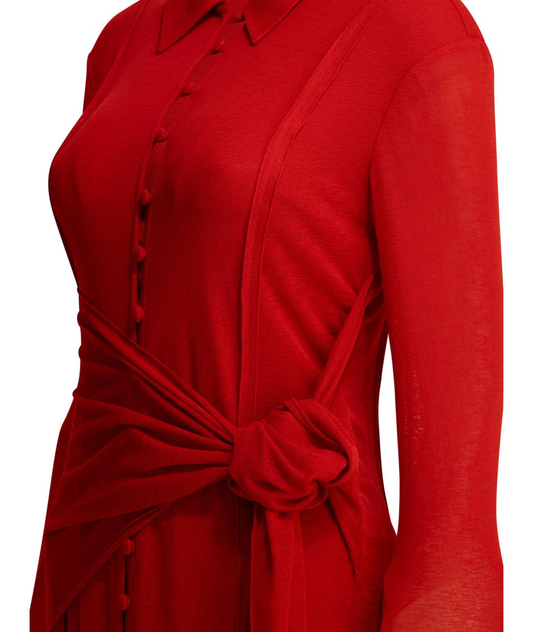 GANNI Красное полиэстеровое вечернее платье, фото 4