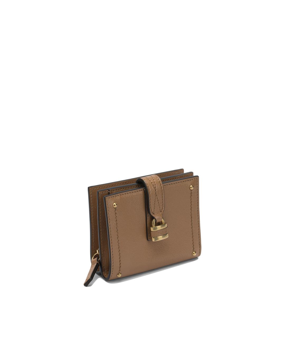 CHLOE Бежевый кожаный кошелек, фото 2