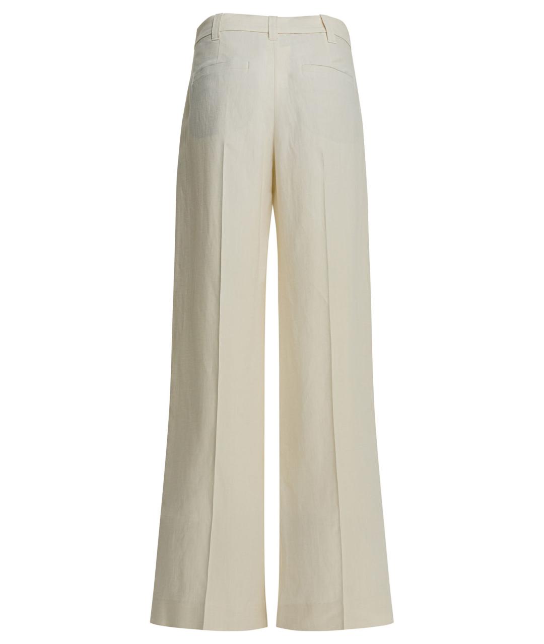 BRUNELLO CUCINELLI Белые вискозные прямые брюки, фото 2