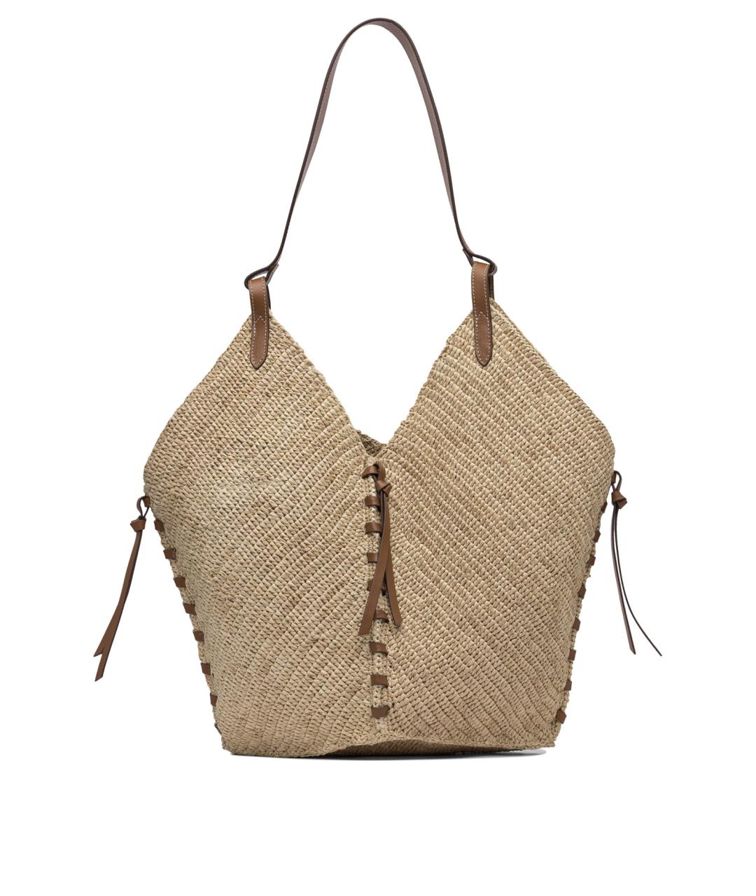 ISABEL MARANT Бежевая пелетеная сумка через плечо, фото 3