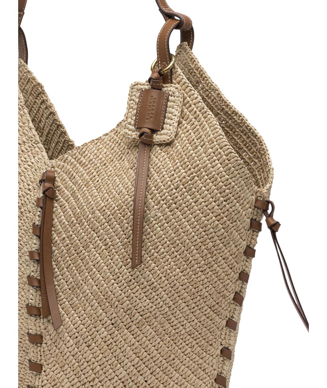 ISABEL MARANT Бежевая пелетеная сумка через плечо, фото 4