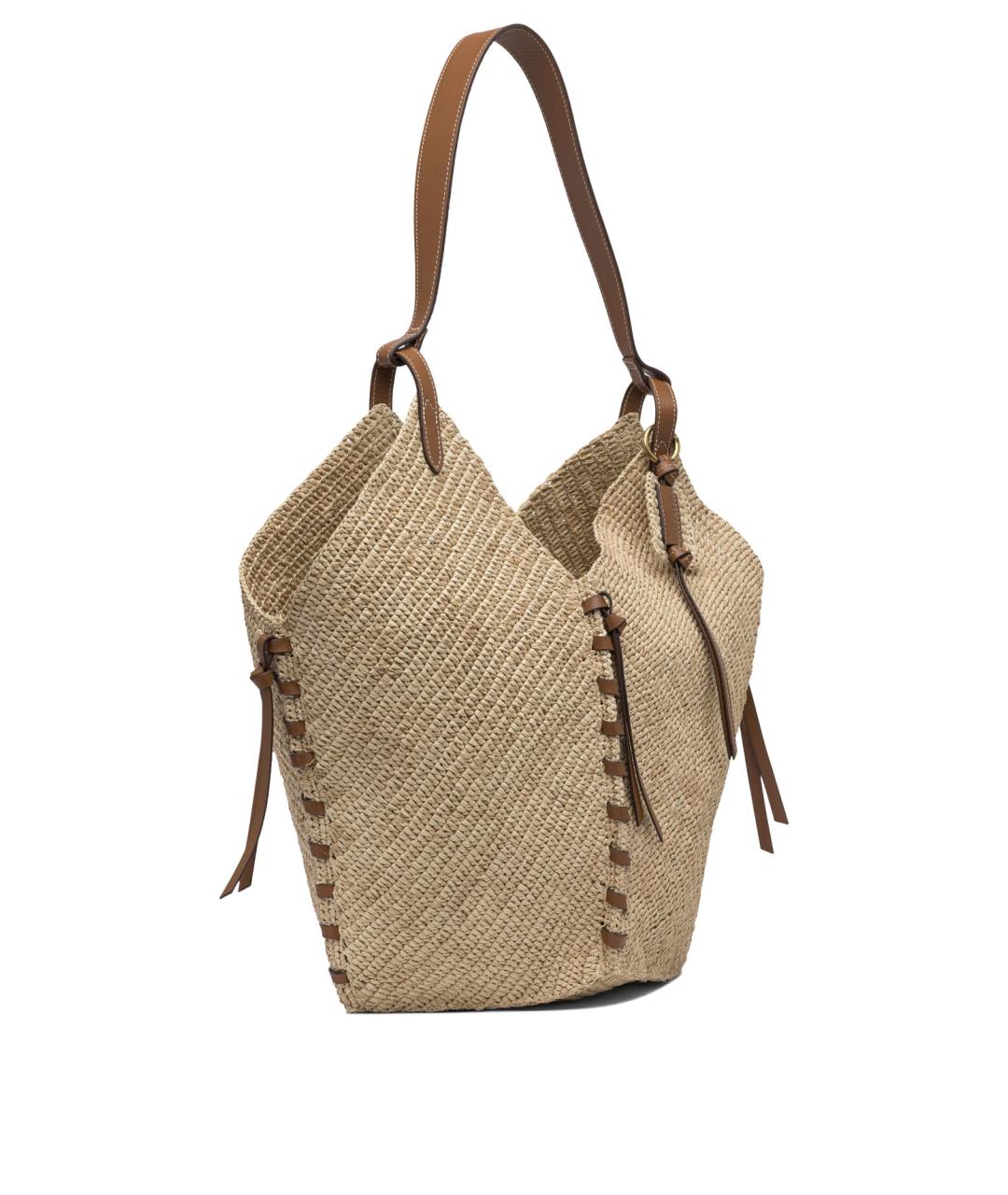 ISABEL MARANT Бежевая пелетеная сумка через плечо, фото 2