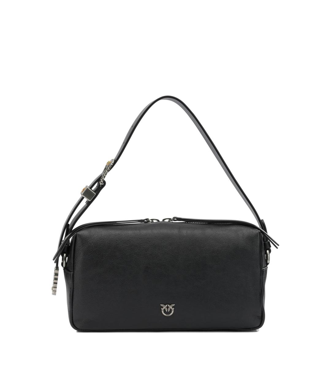PINKO Черная кожаная сумка через плечо, фото 1
