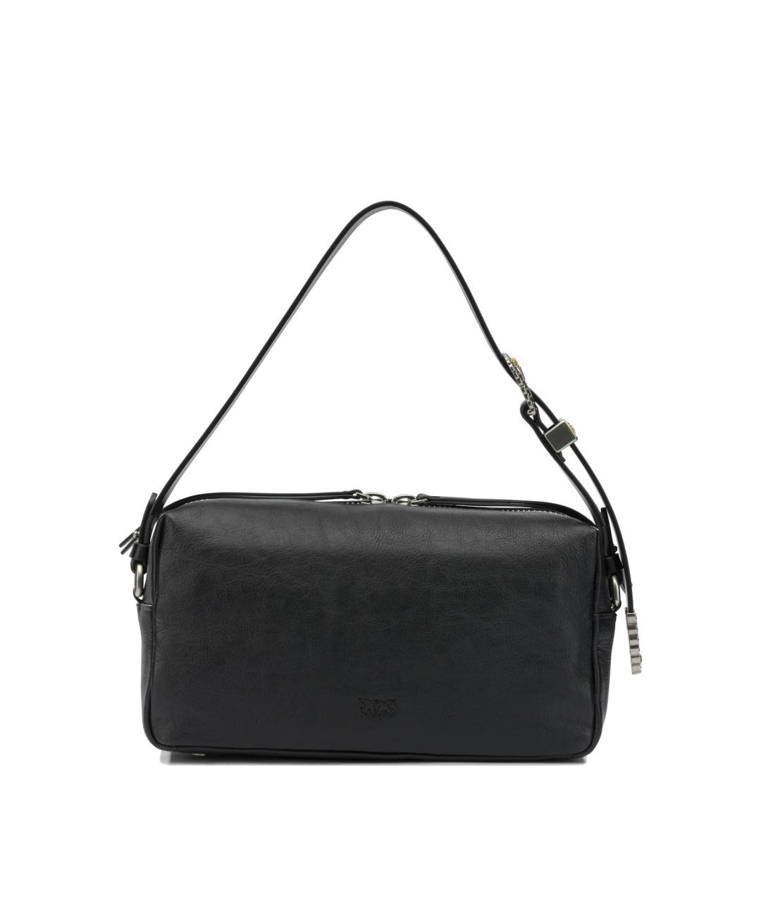 PINKO Черная кожаная сумка через плечо, фото 3
