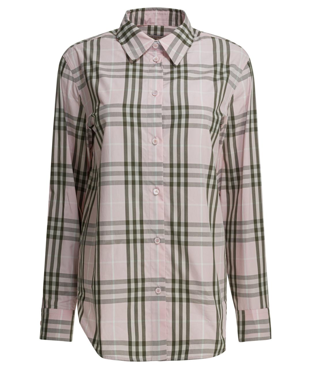BURBERRY Розовая хлопковая рубашка, фото 1