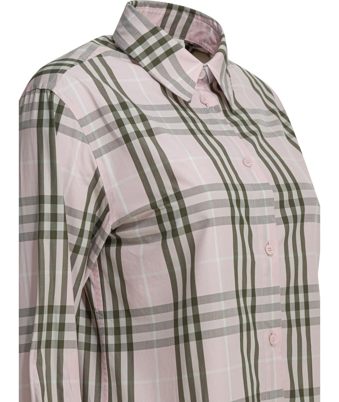 BURBERRY Розовая хлопковая рубашка, фото 4