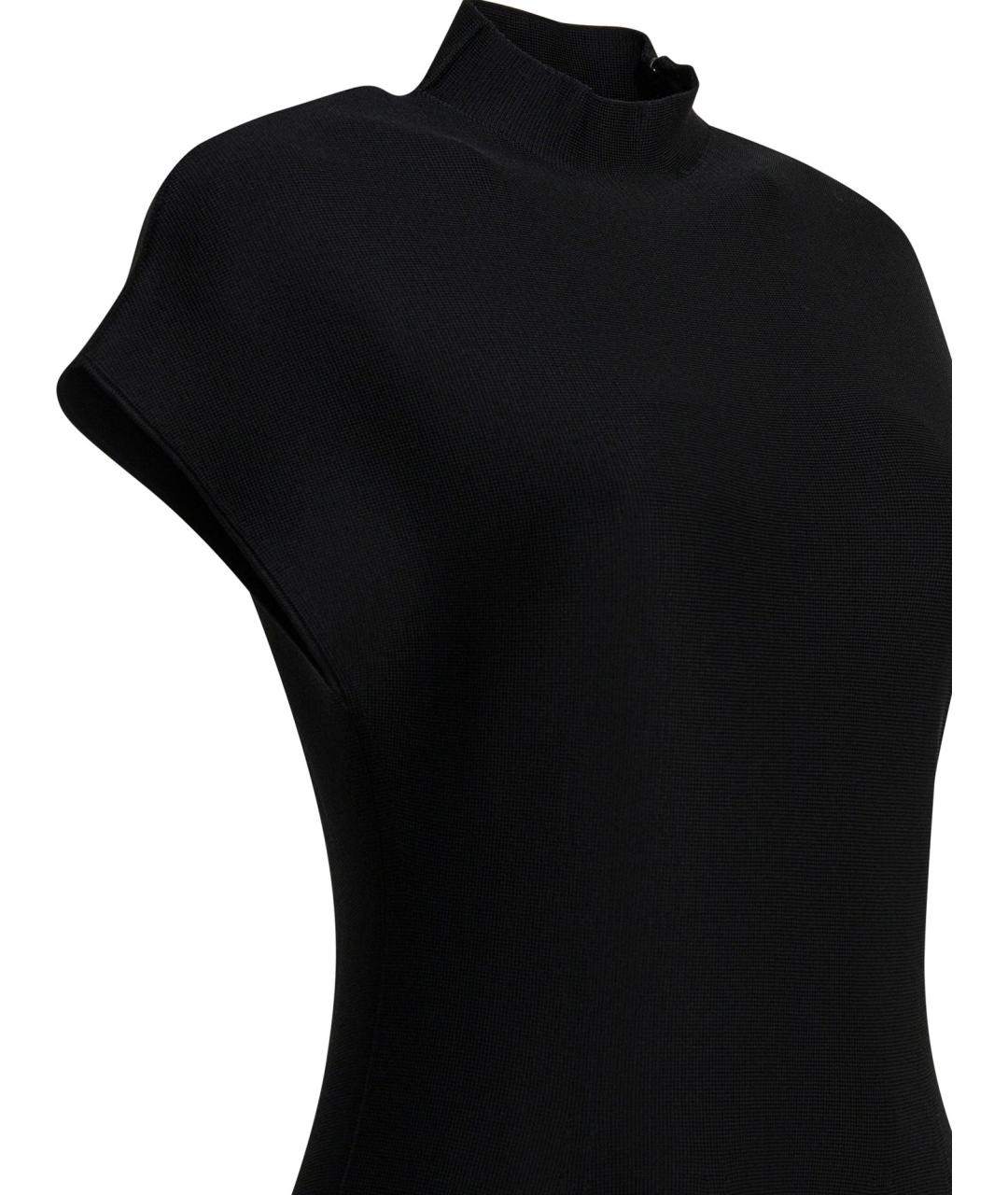 KHAITE Черное вискозное повседневное платье, фото 4