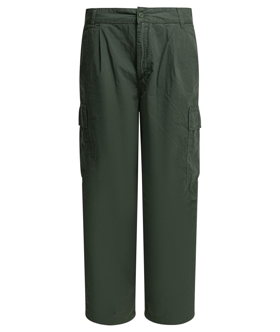 CARHARTT WIP Зеленые хлопковые повседневные брюки, фото 1