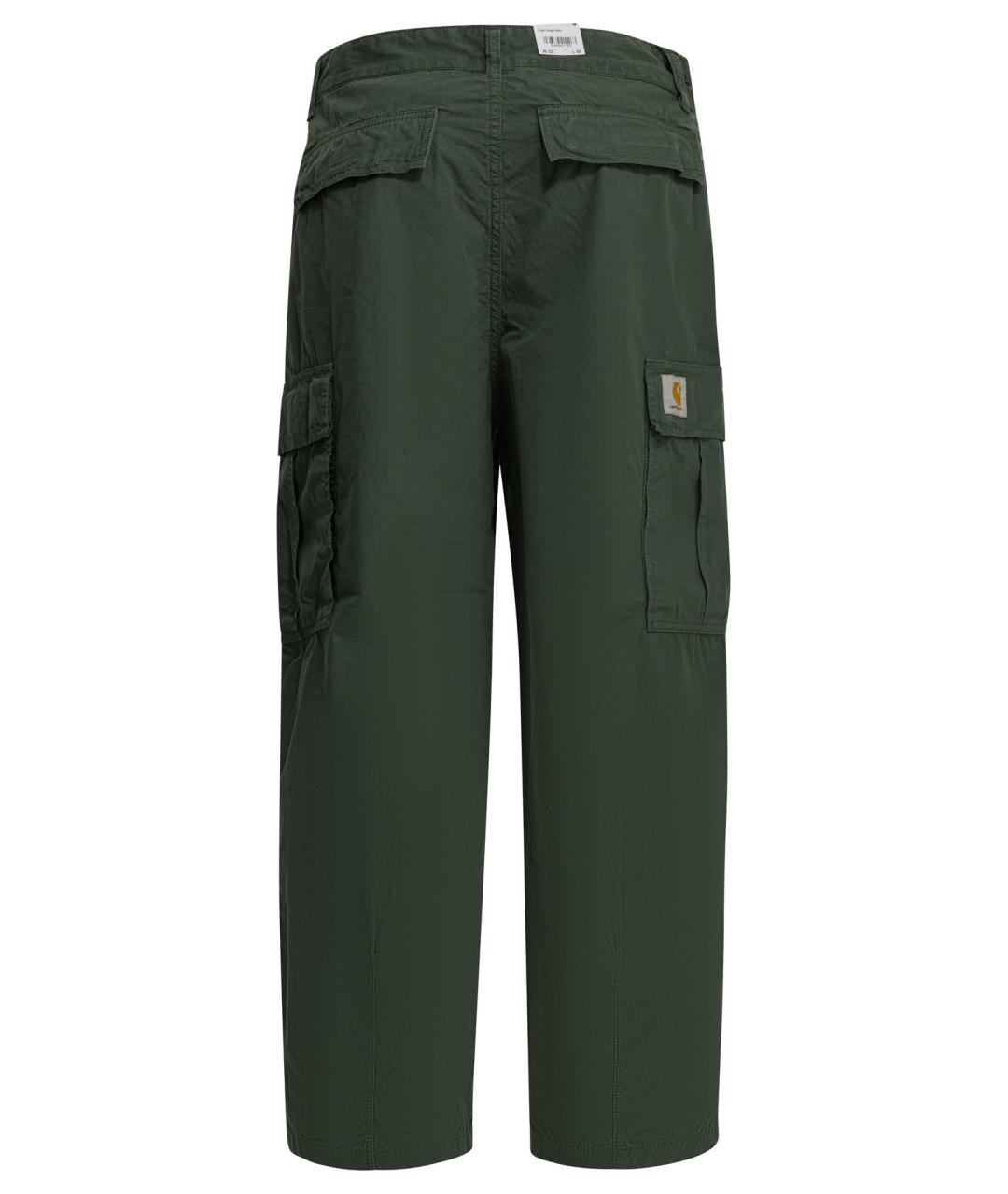 CARHARTT WIP Зеленые хлопковые повседневные брюки, фото 2