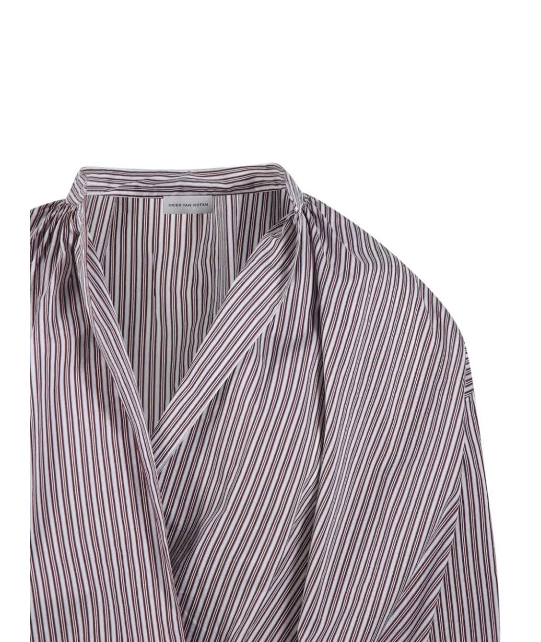 DRIES VAN NOTEN Коричневая хлопковая рубашка, фото 4