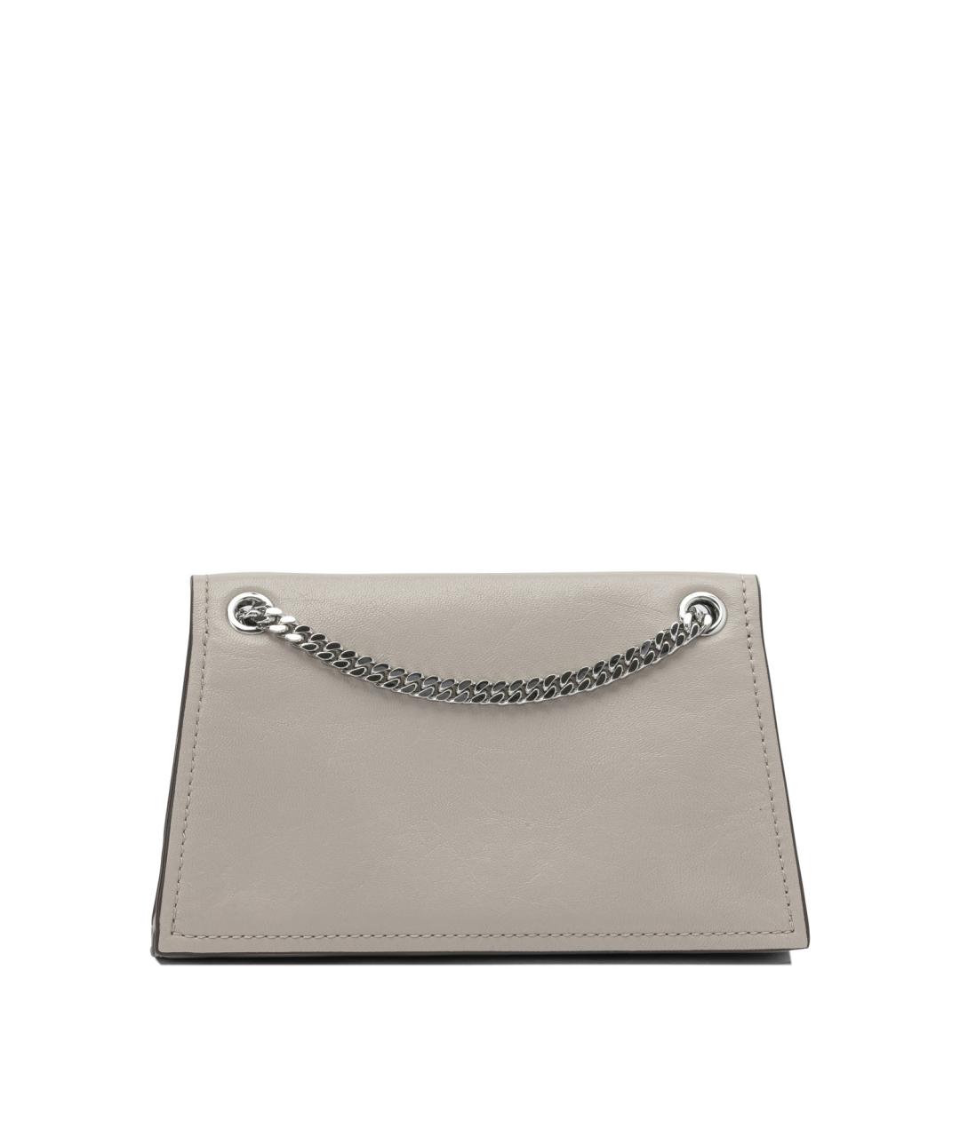 TORY BURCH Серая кожаная сумка через плечо, фото 3