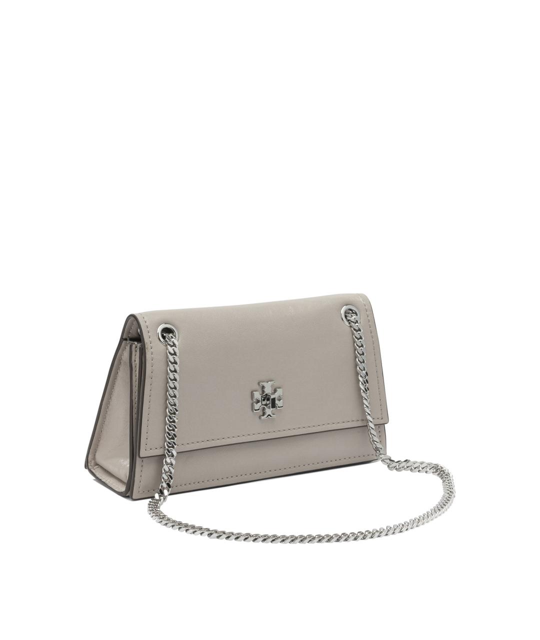 TORY BURCH Серая кожаная сумка через плечо, фото 2
