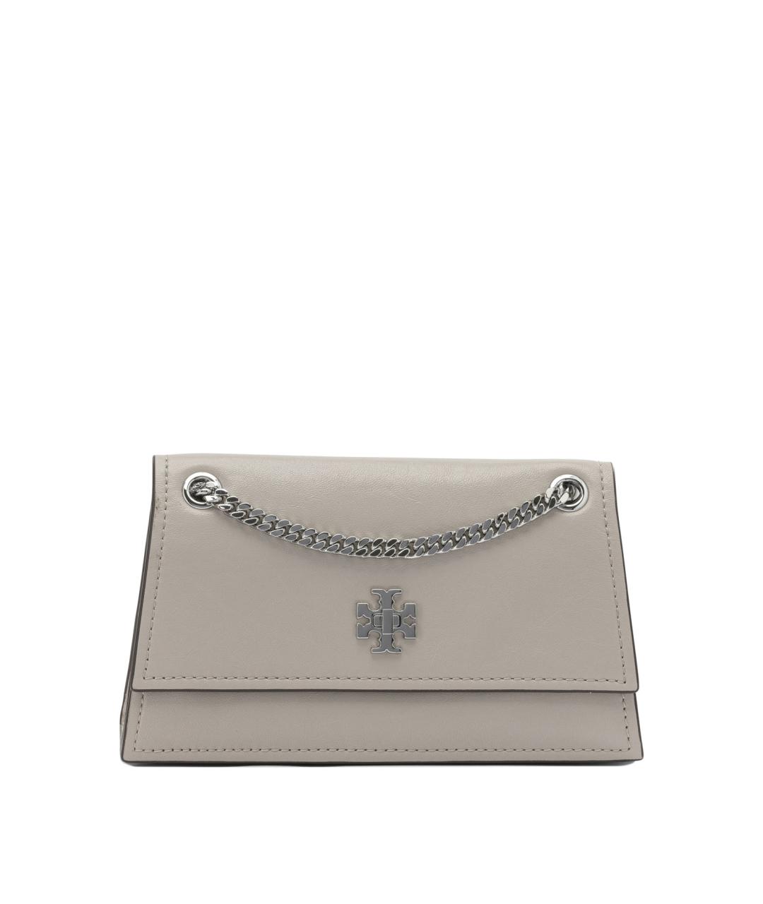 TORY BURCH Серая кожаная сумка через плечо, фото 1