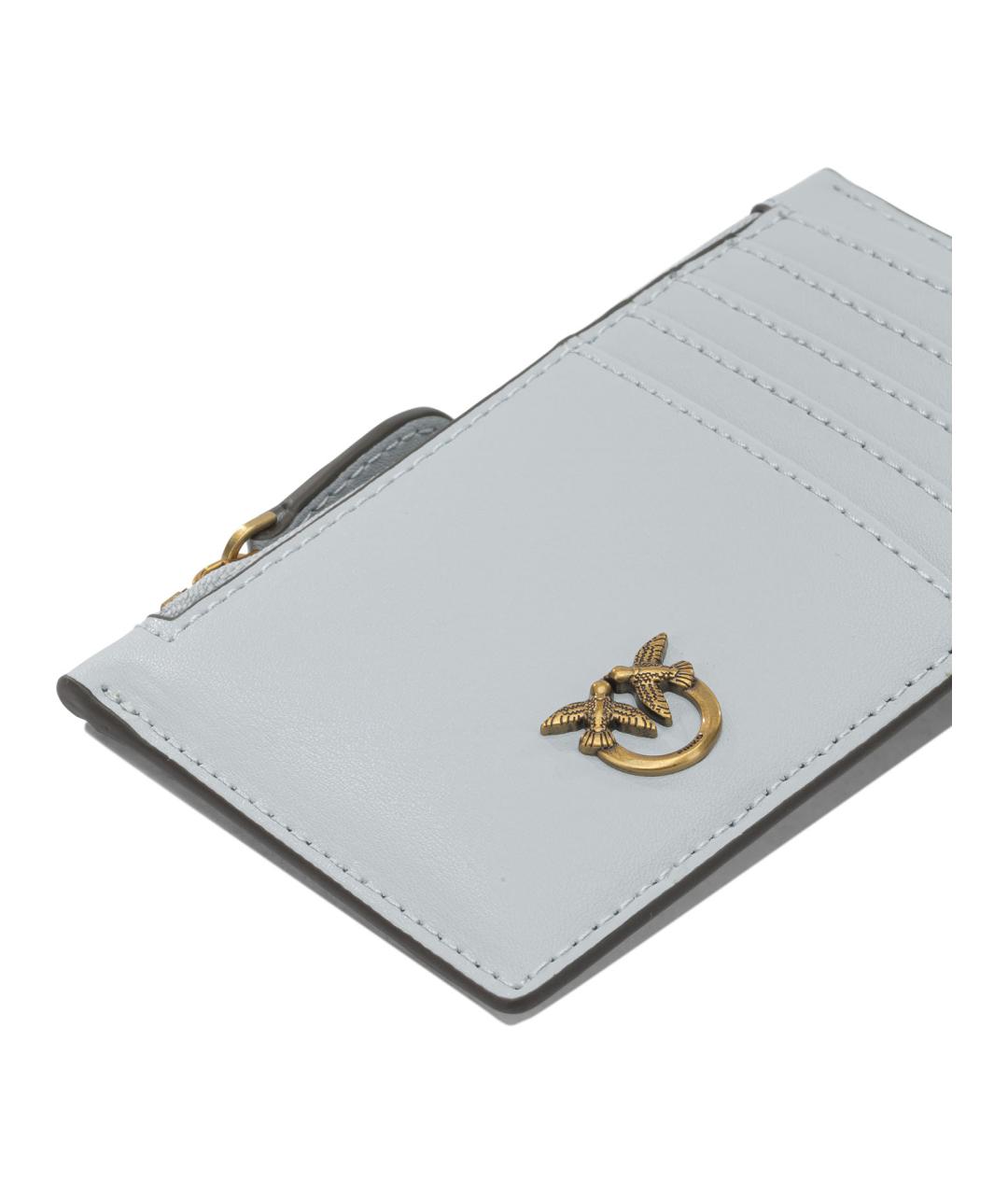 PINKO Голубой кожаный кардхолдер, фото 4