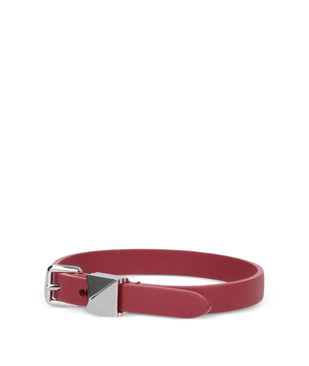 VALENTINO Красный кожаный браслет, фото 3