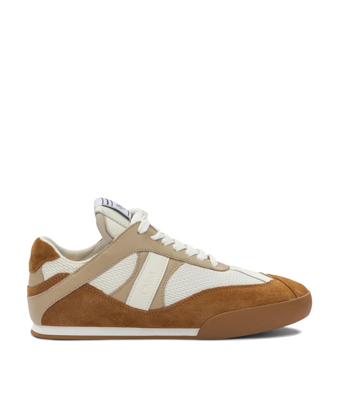 CHLOE Коричневые кожаные кроссовки, фото 1