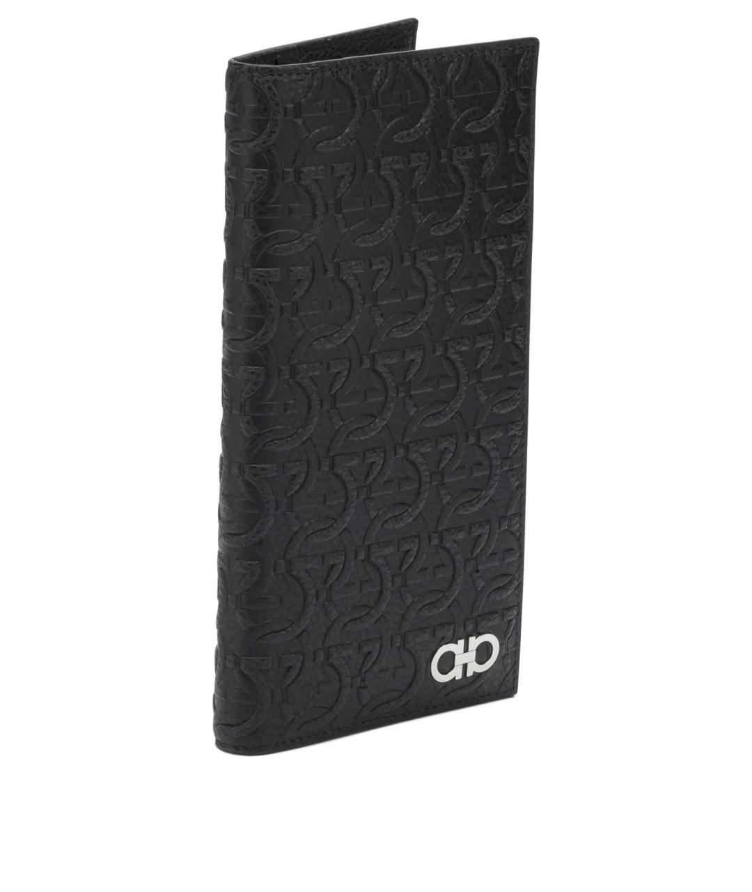 FERRAGAMO Черный кожаный кошелек, фото 5