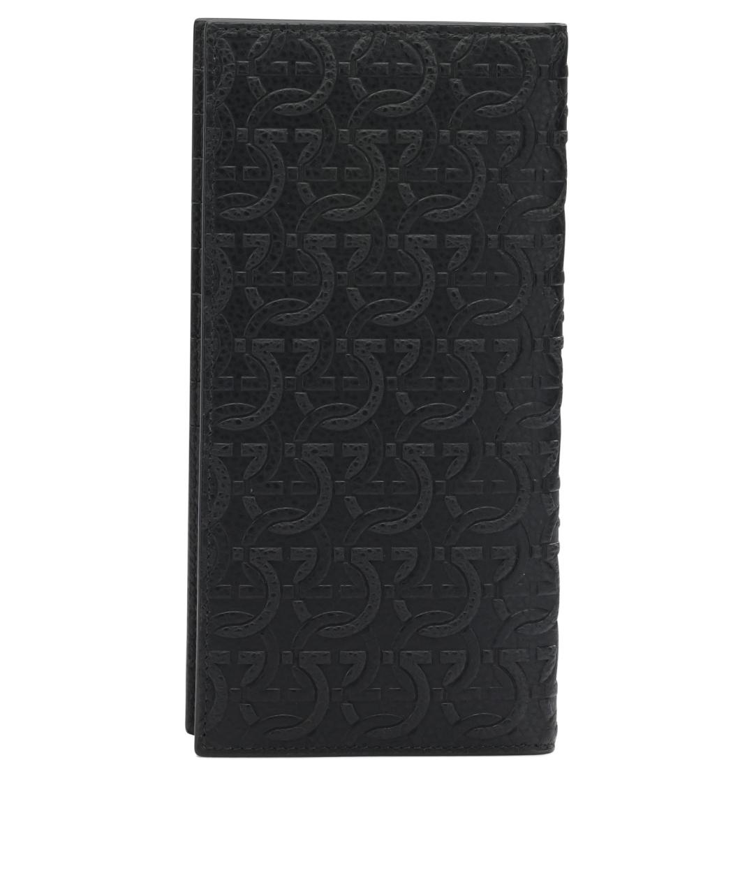 FERRAGAMO Черный кожаный кошелек, фото 4