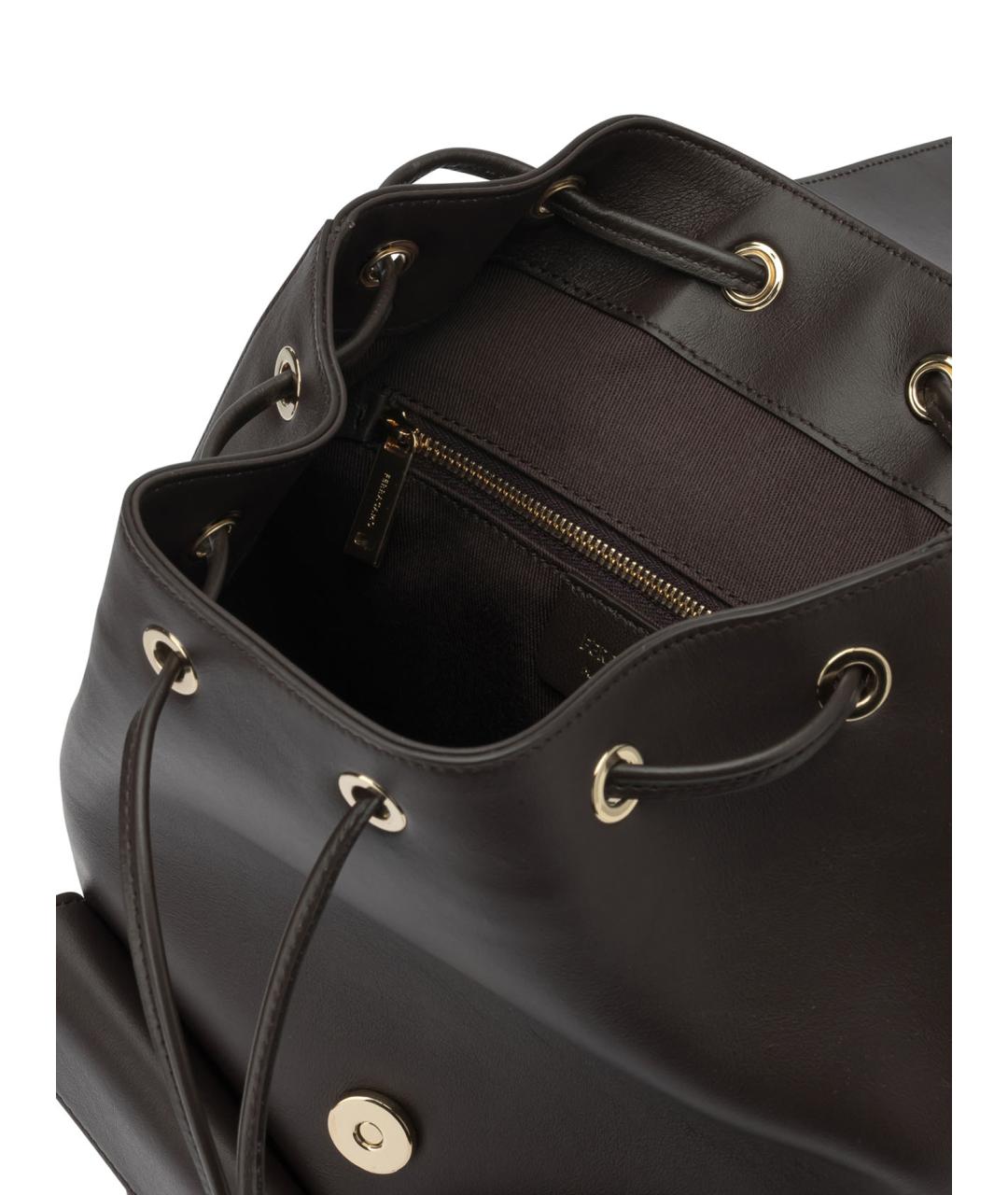 FERRAGAMO Коричневый кожаный рюкзак, фото 5
