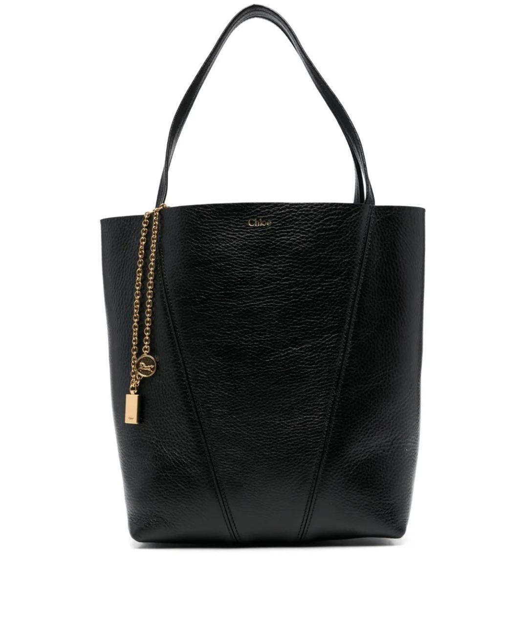 CHLOE Черная кожаная сумка через плечо, фото 1
