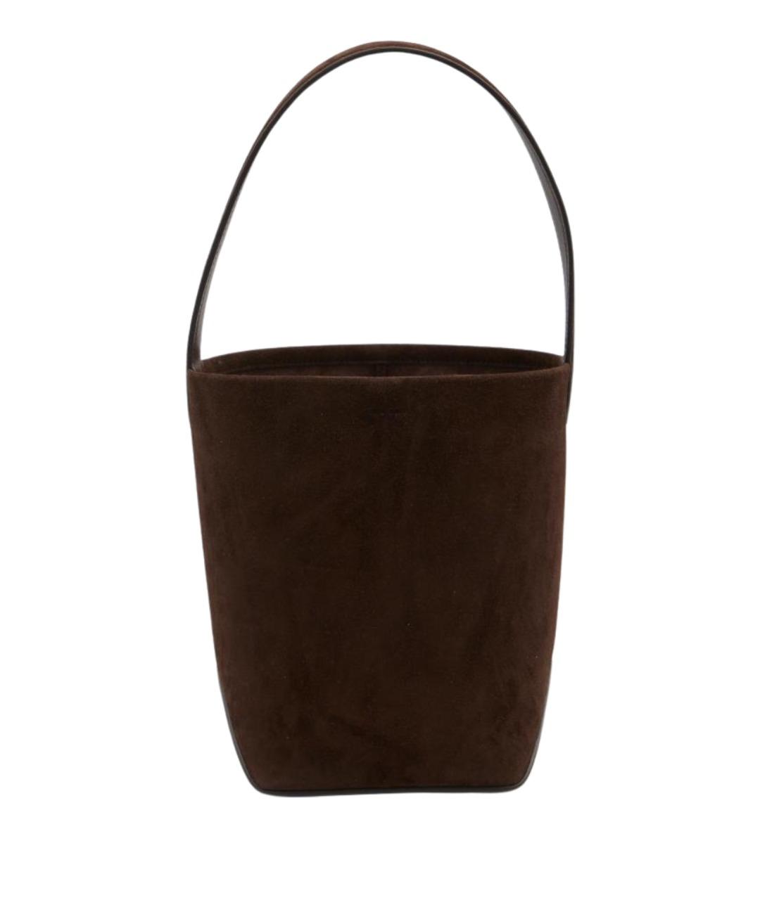 THE ROW Коричневая замшевая сумка тоут, фото 1