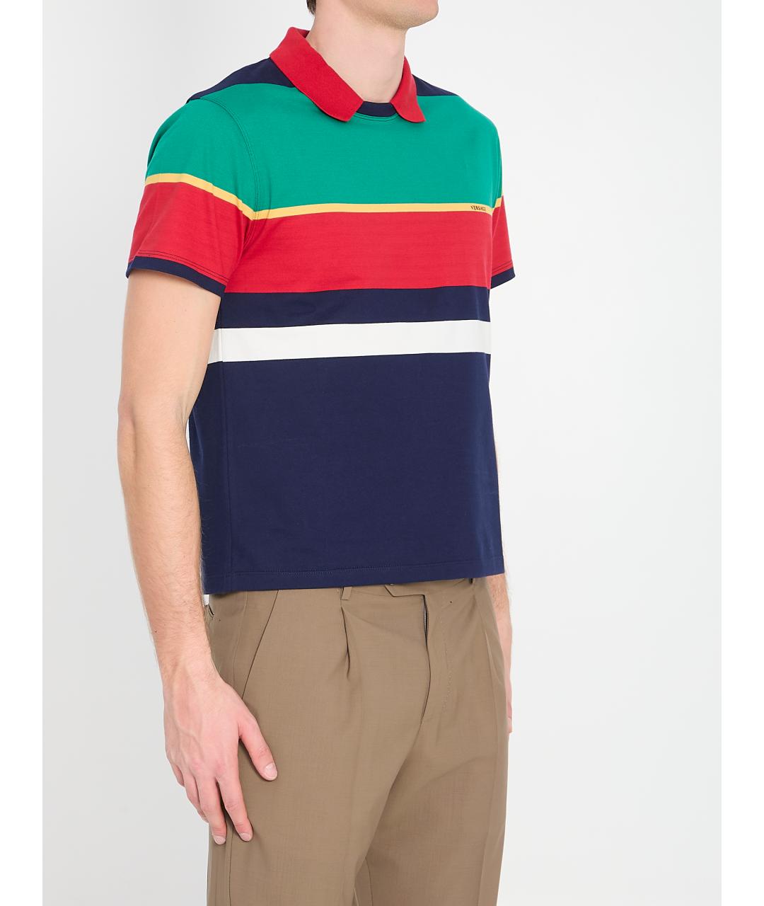 VERSACE Мульти хлопковая футболка, фото 2