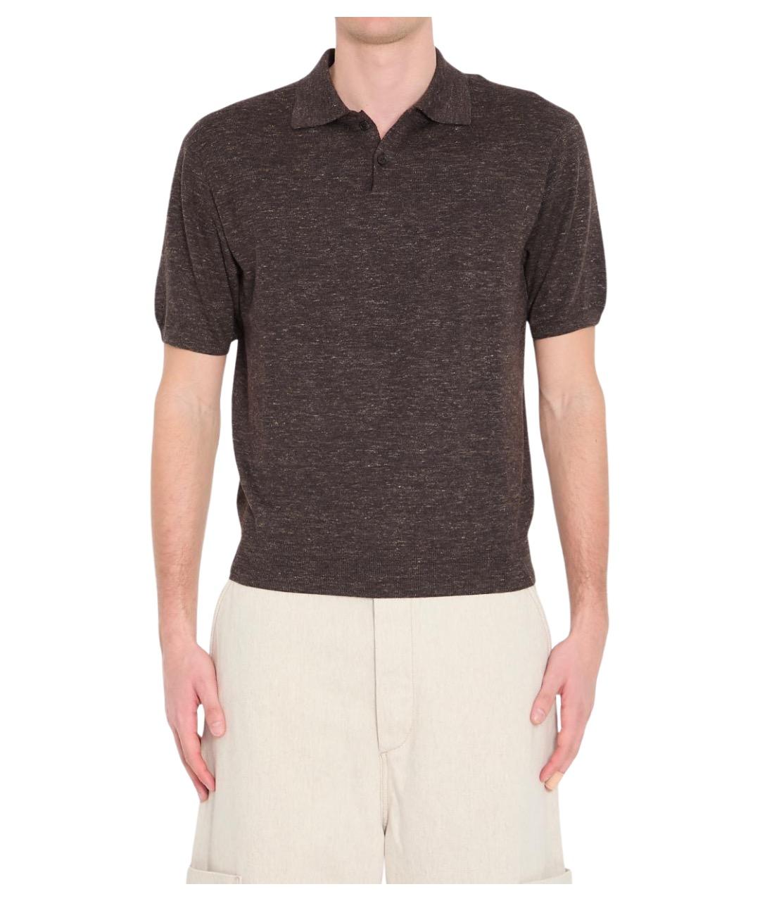 THE ROW Коричневое поло с коротким рукавом, фото 1