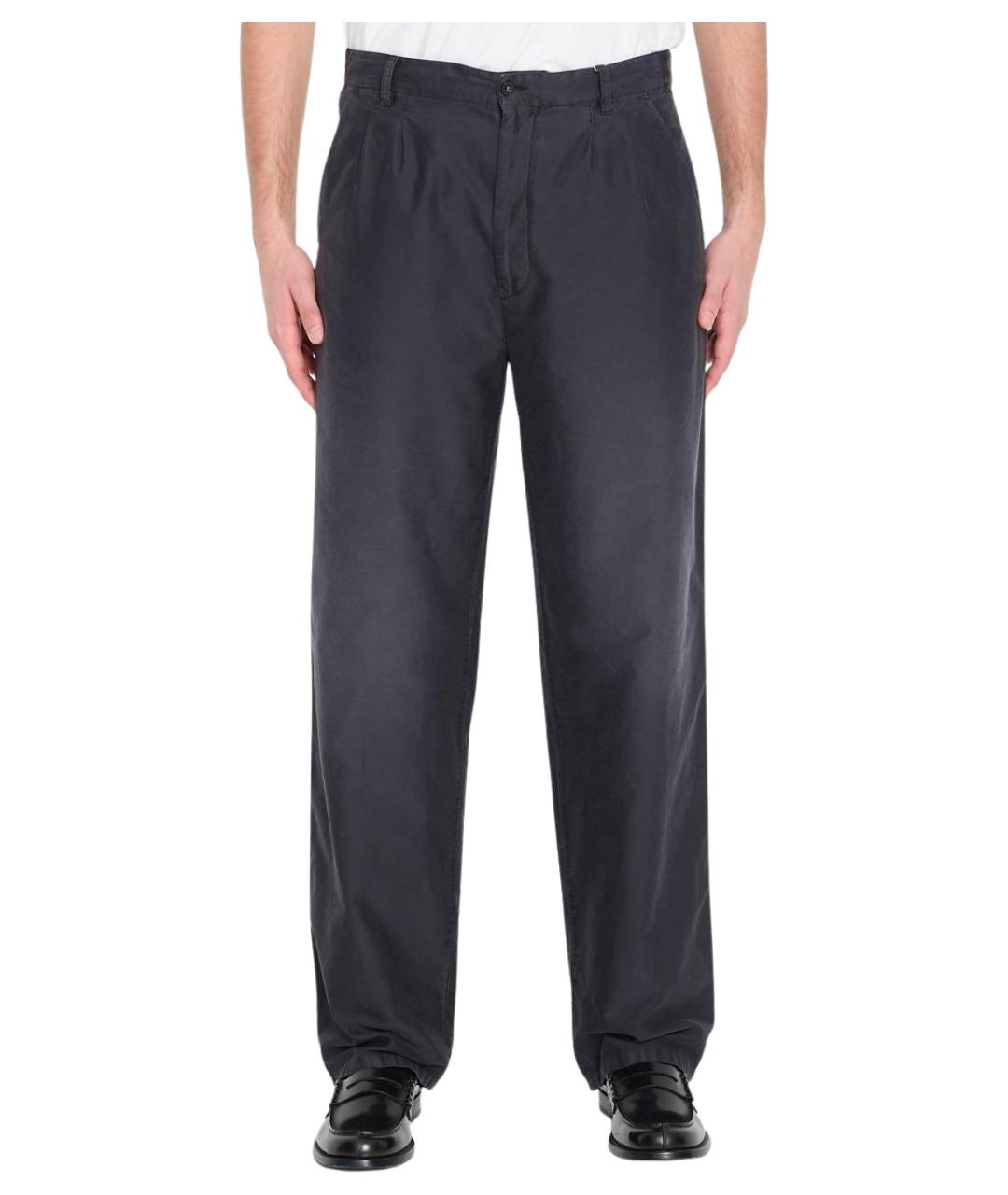 MAISON MARGIELA Темно-синие хлопковые повседневные брюки, фото 1