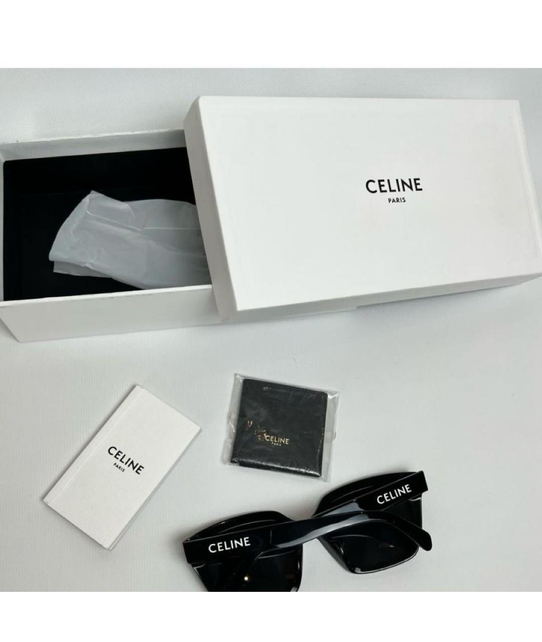 CELINE Черные пластиковые солнцезащитные очки, фото 5