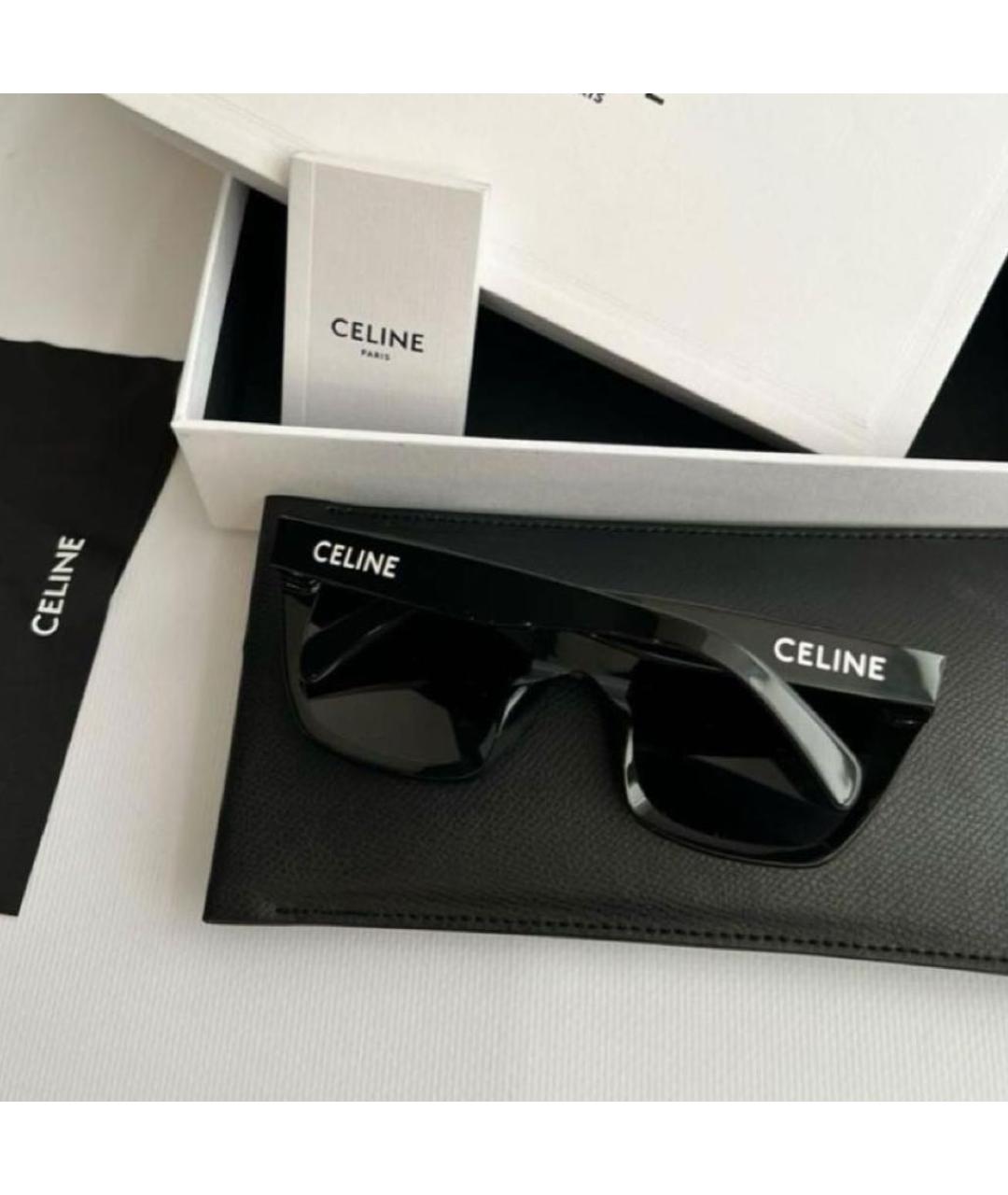 CELINE Черные пластиковые солнцезащитные очки, фото 3